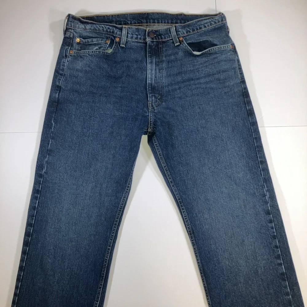 Levis 505 Men's Jeans Size 38X32 Straight Leg Regular Fit‎ Medium Wash